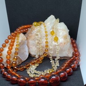 Necklace Lot. Mixed Materials. Vintage.